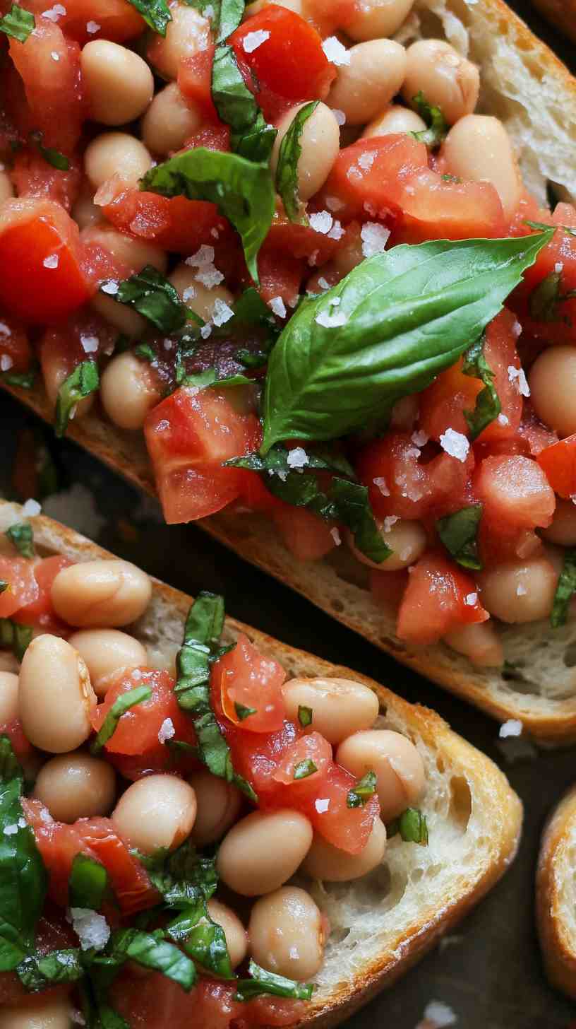 Cannellini Bean and Tomato Bruschetta