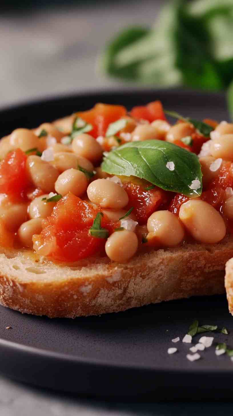 Cannellini Bean and Tomato Bruschetta