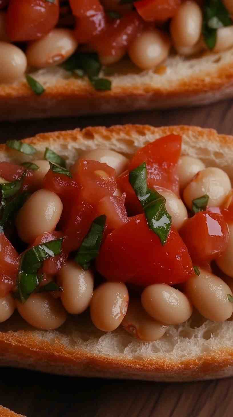 Cannellini Bean and Tomato Bruschetta