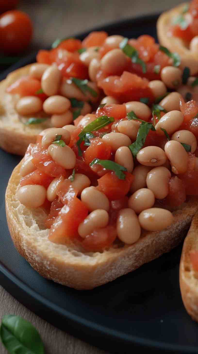 Cannellini Bean and Tomato Bruschetta