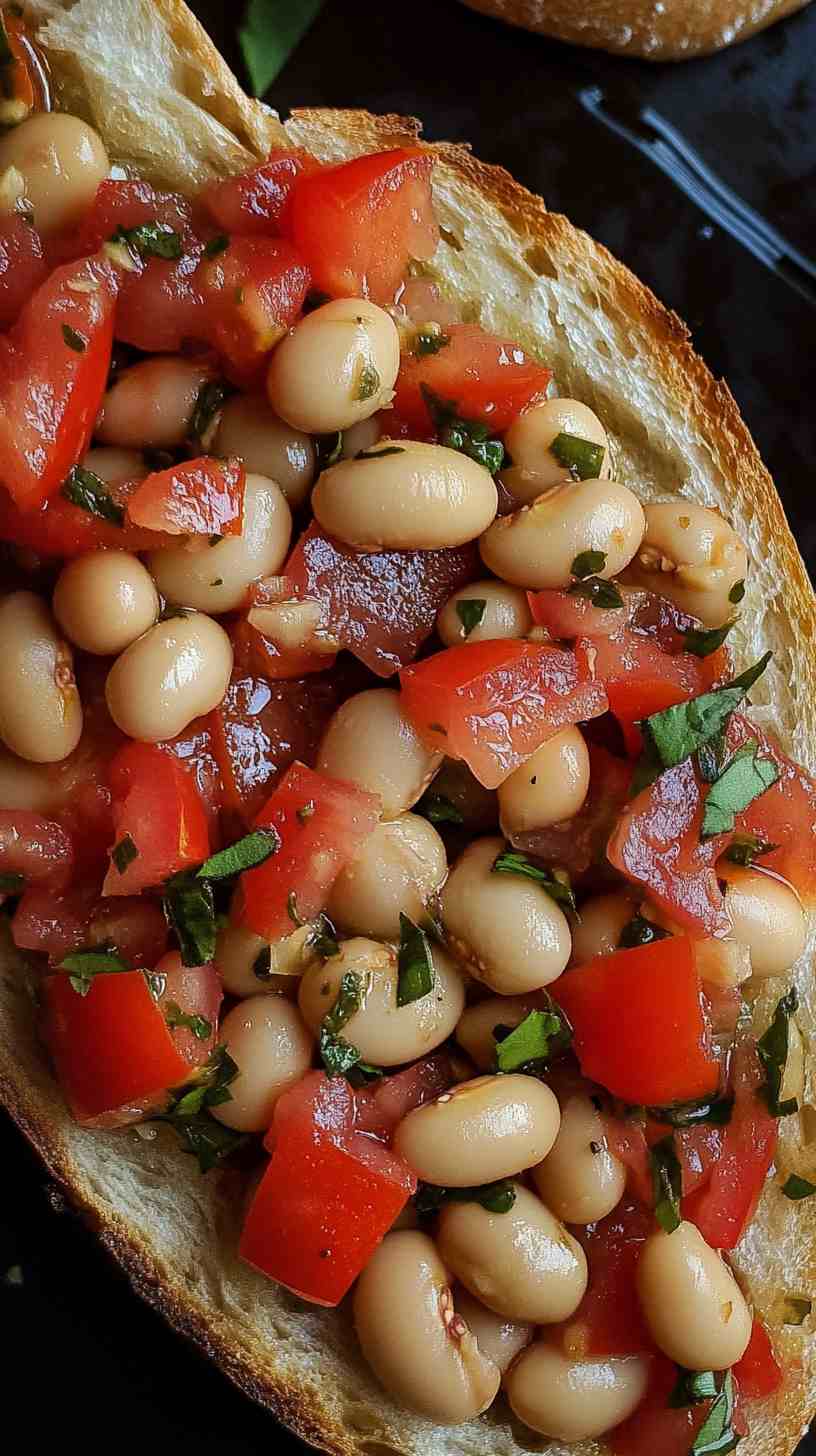 Cannellini Bean and Tomato Bruschetta