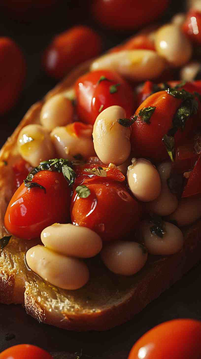 Cannellini Bean and Tomato Bruschetta