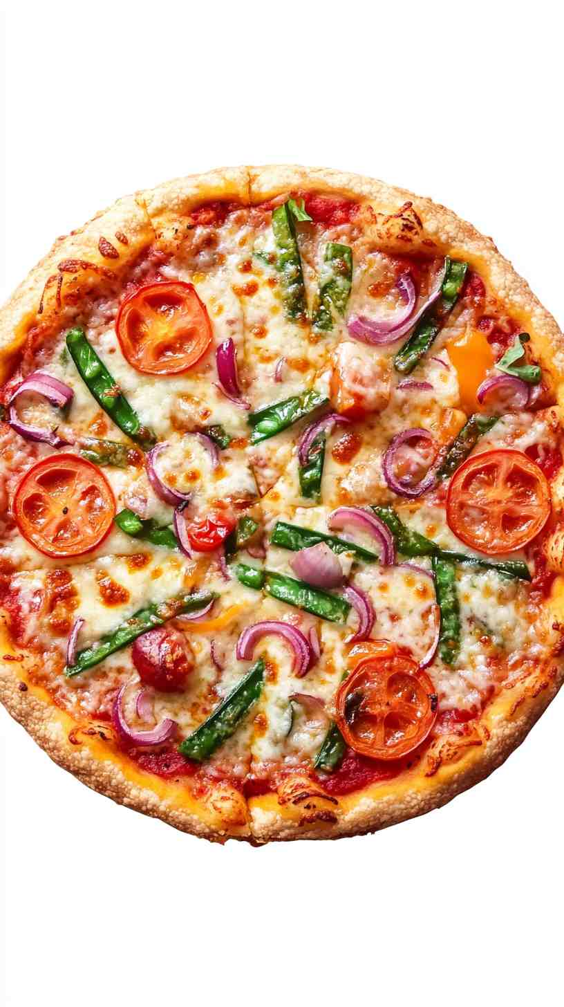Cauliflower Crust Pizza with Fresh Vegetables