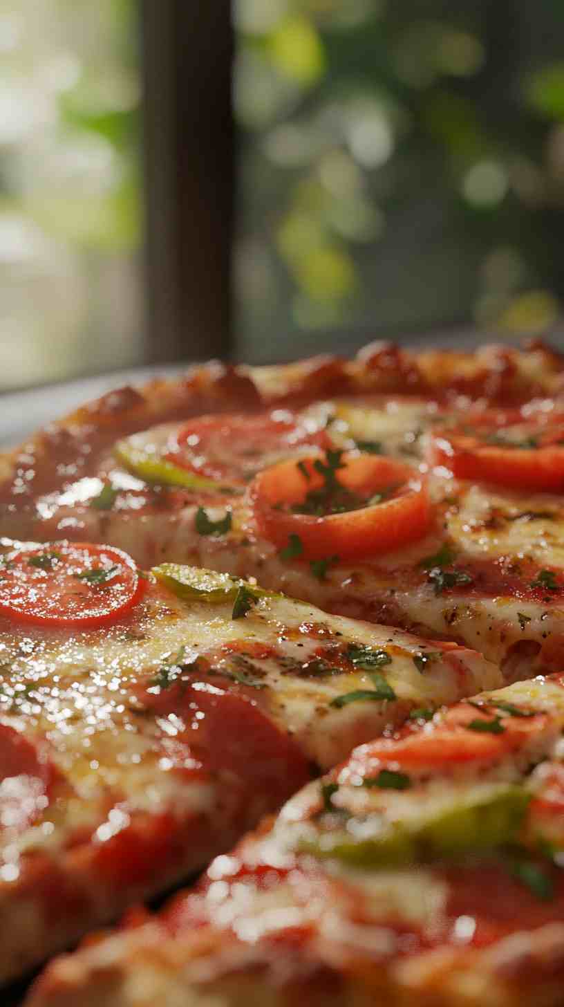 Cauliflower Crust Pizza with Fresh Vegetables