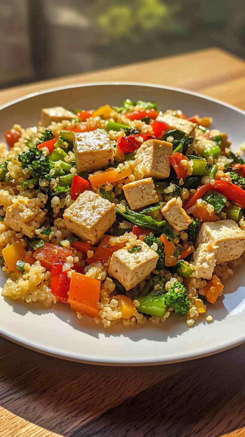Cauliflower Rice Stir-Fry with Veggies and Tofu