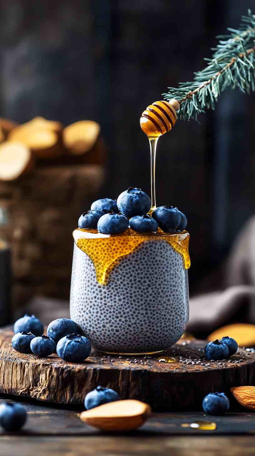 Chia Pudding with Almond Butter