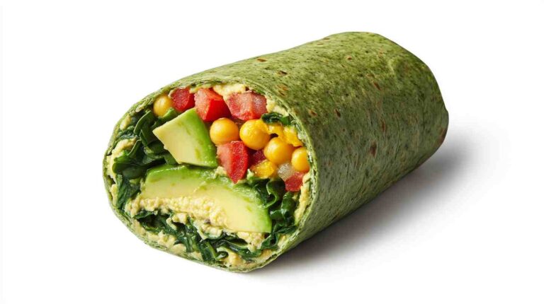 Chickpea & Spinach Protein Wrap Gym Meal