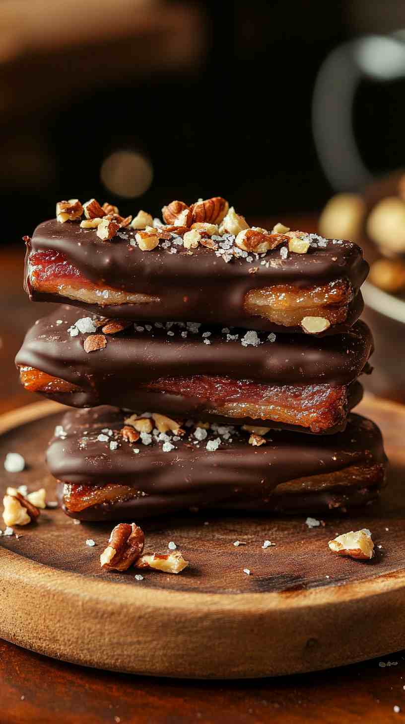 Chocolate-Dipped Bacon Sticks