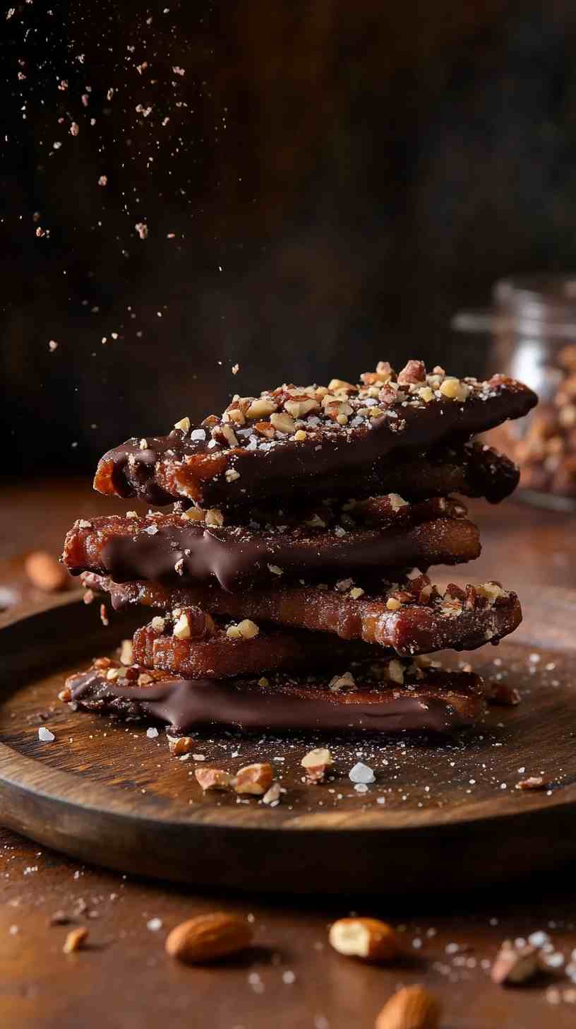 Chocolate-Dipped Bacon Sticks