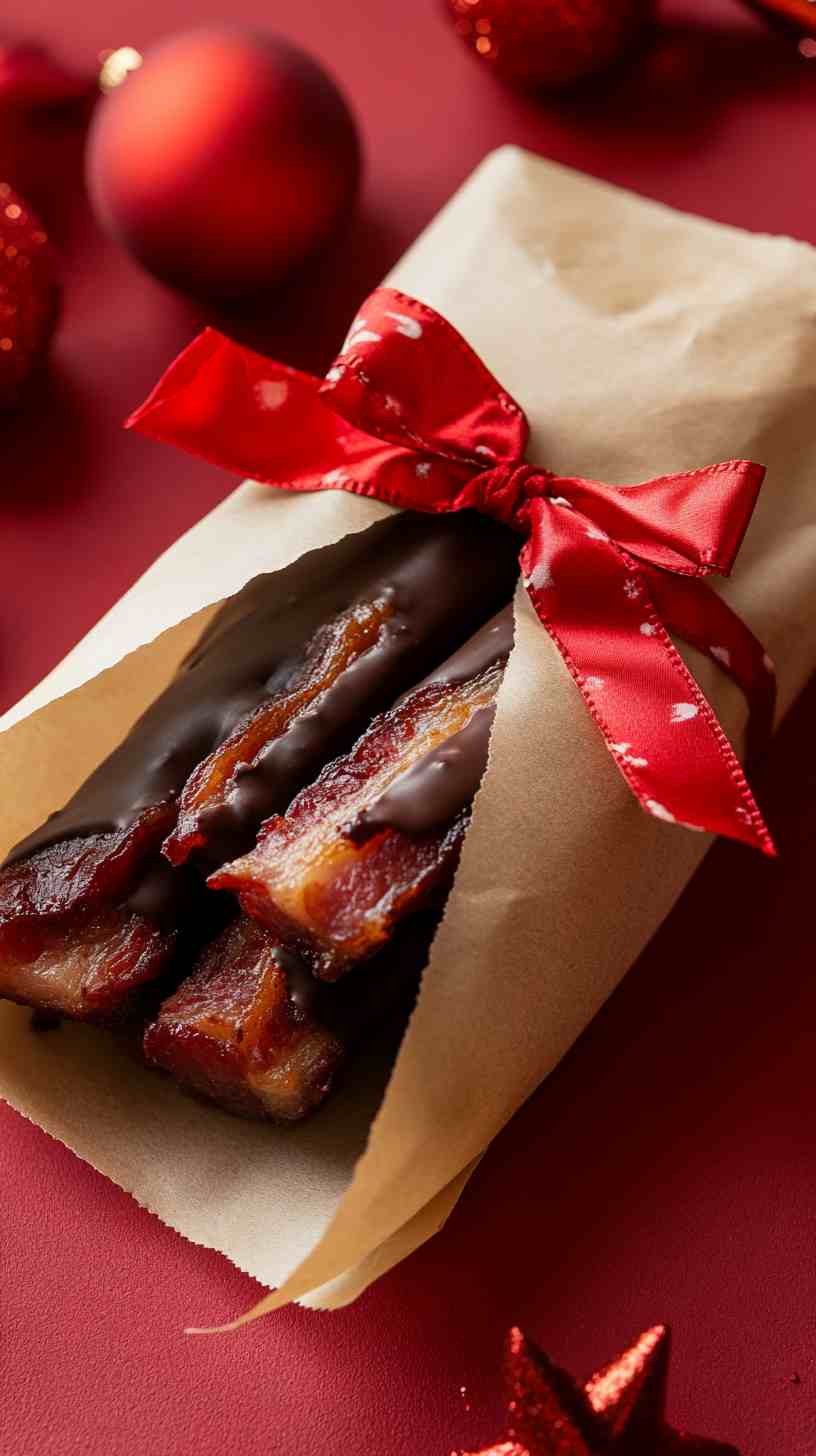 Chocolate-Dipped Bacon Sticks