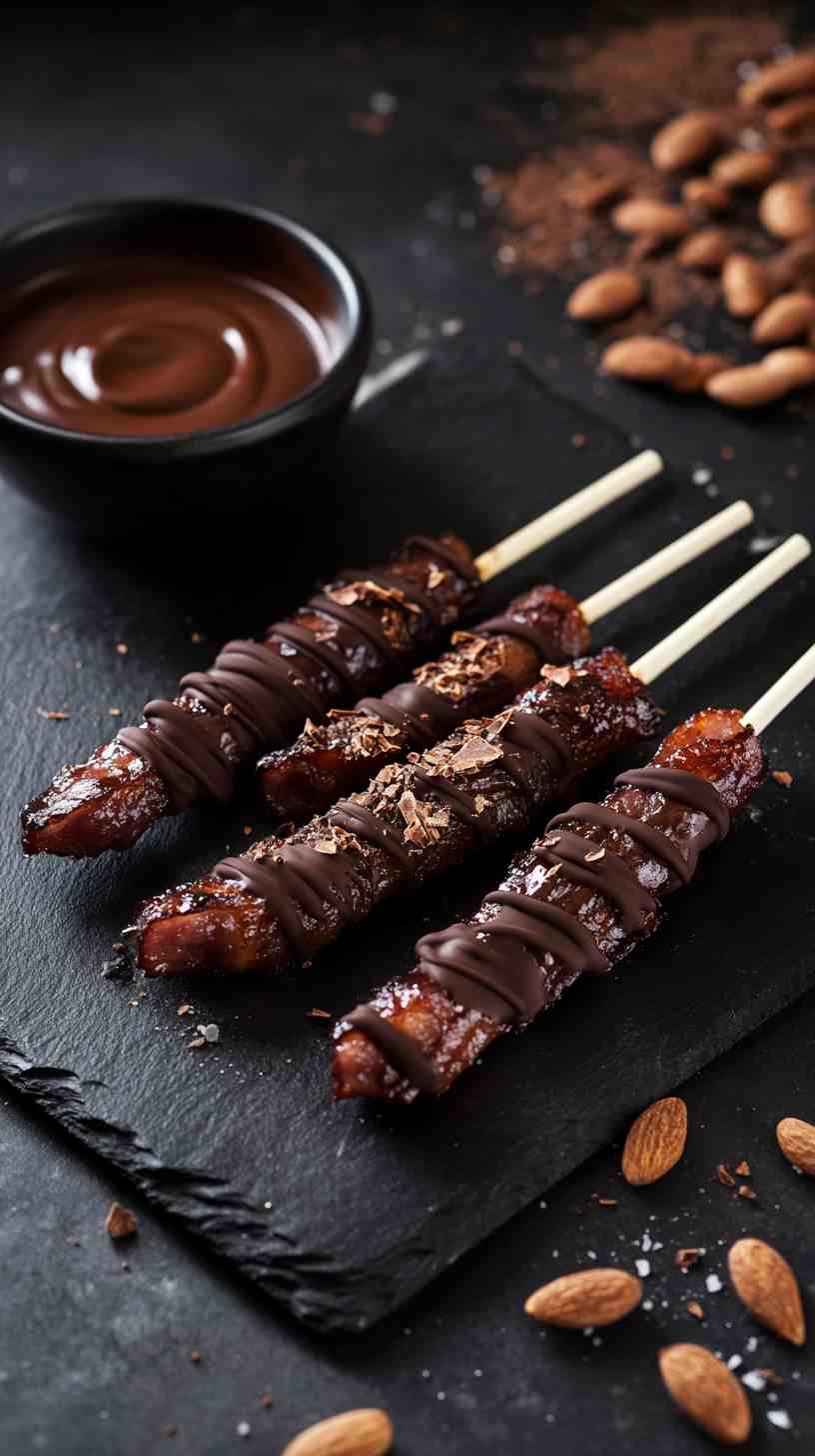 Chocolate-Dipped Bacon Sticks