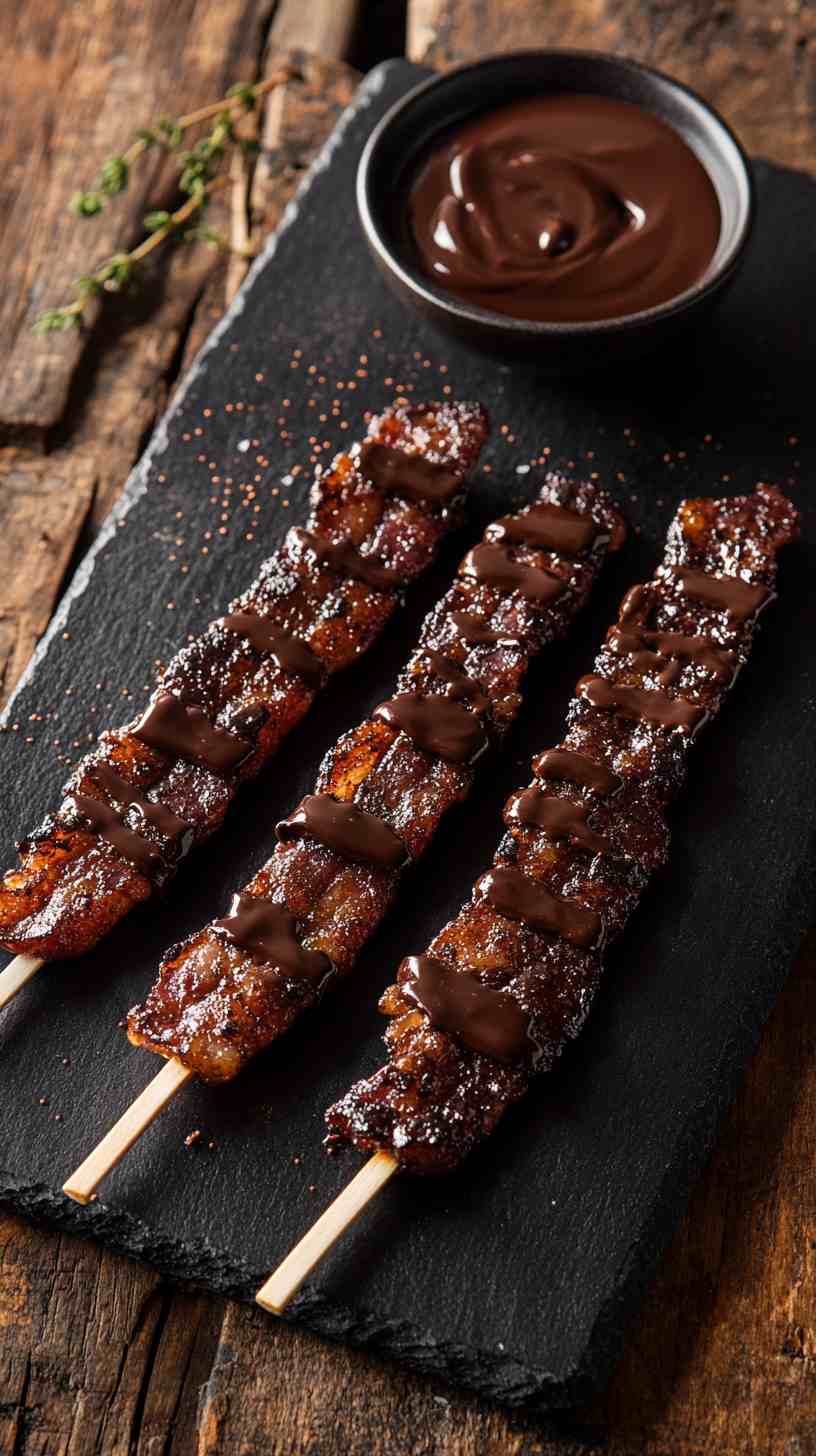Chocolate-Dipped Bacon Sticks