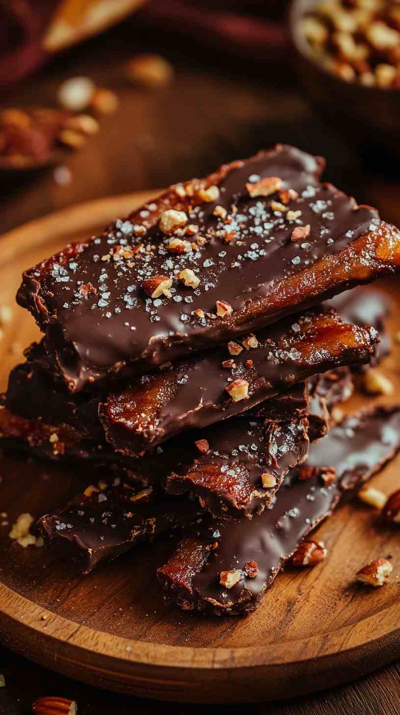 Chocolate-Dipped Bacon Sticks