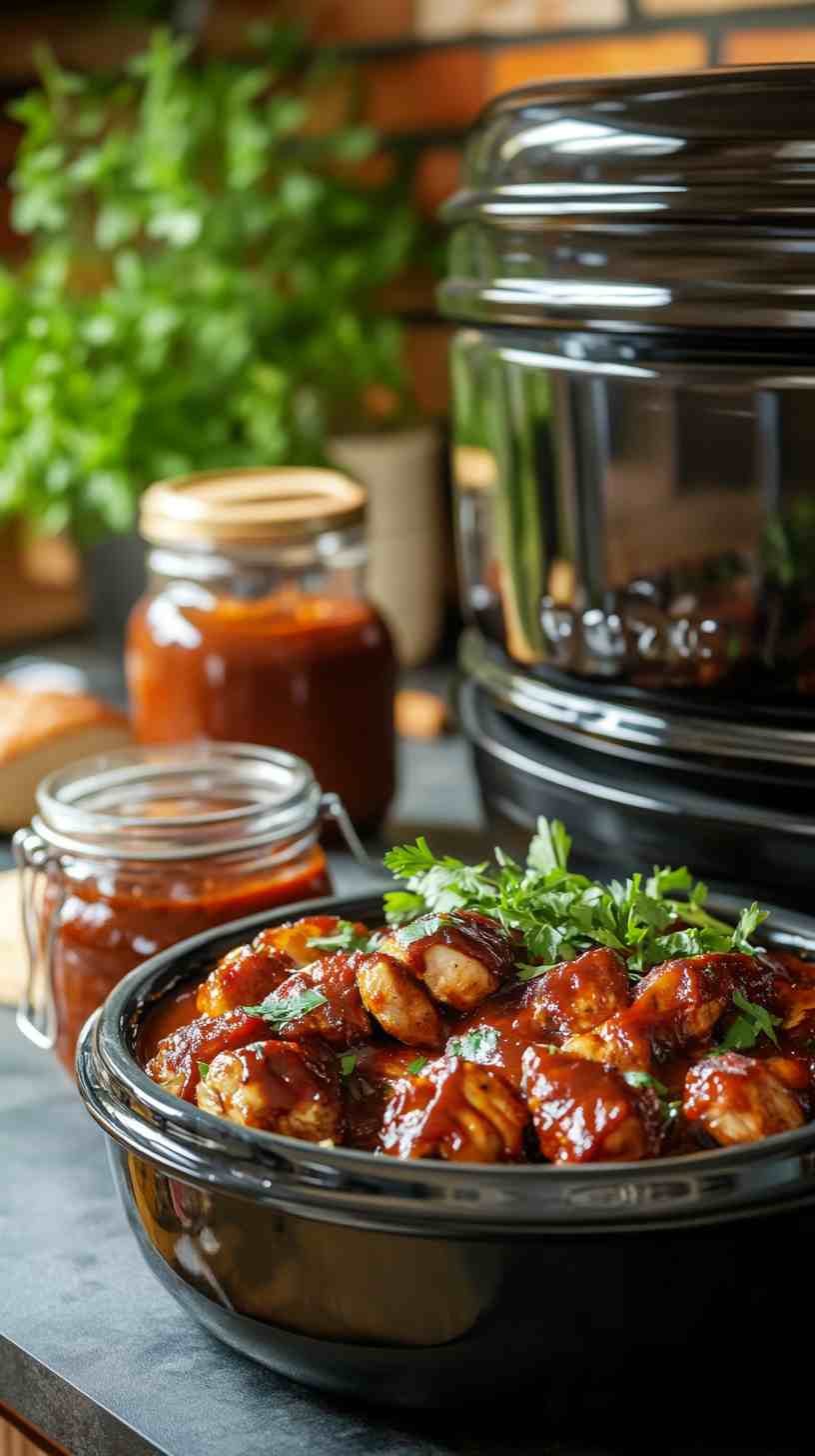 Classic Crockpot BBQ Chicken with Homemade Sauce