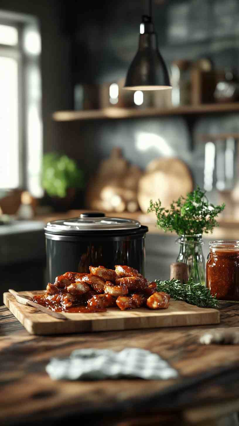 Classic Crockpot BBQ Chicken with Homemade Sauce