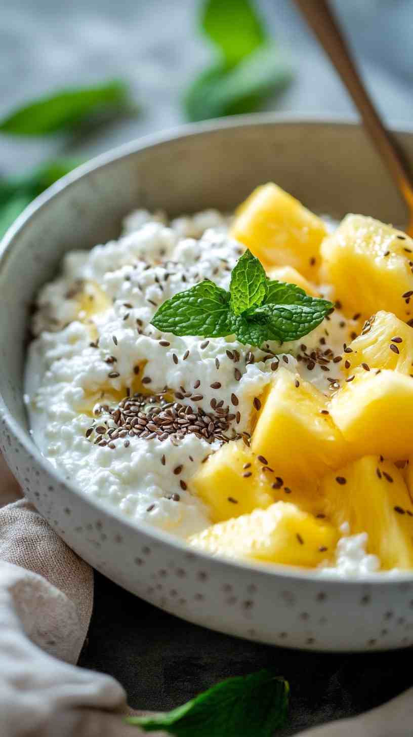 Cottage Cheese & Pineapple Energy Bowl Gym Meal