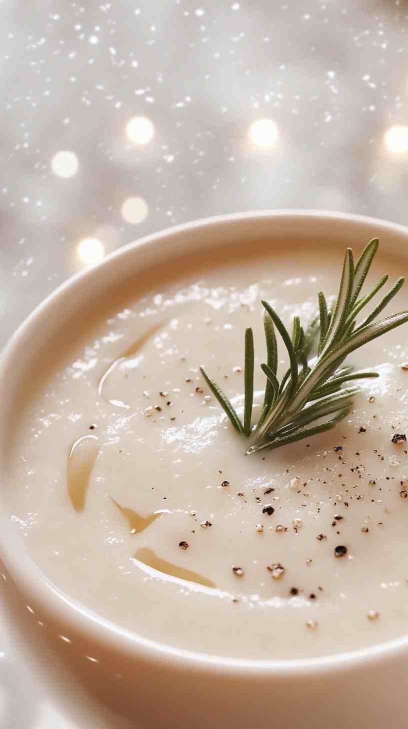 Creamy Cannellini Bean Soup with Garlic and Rosemary
