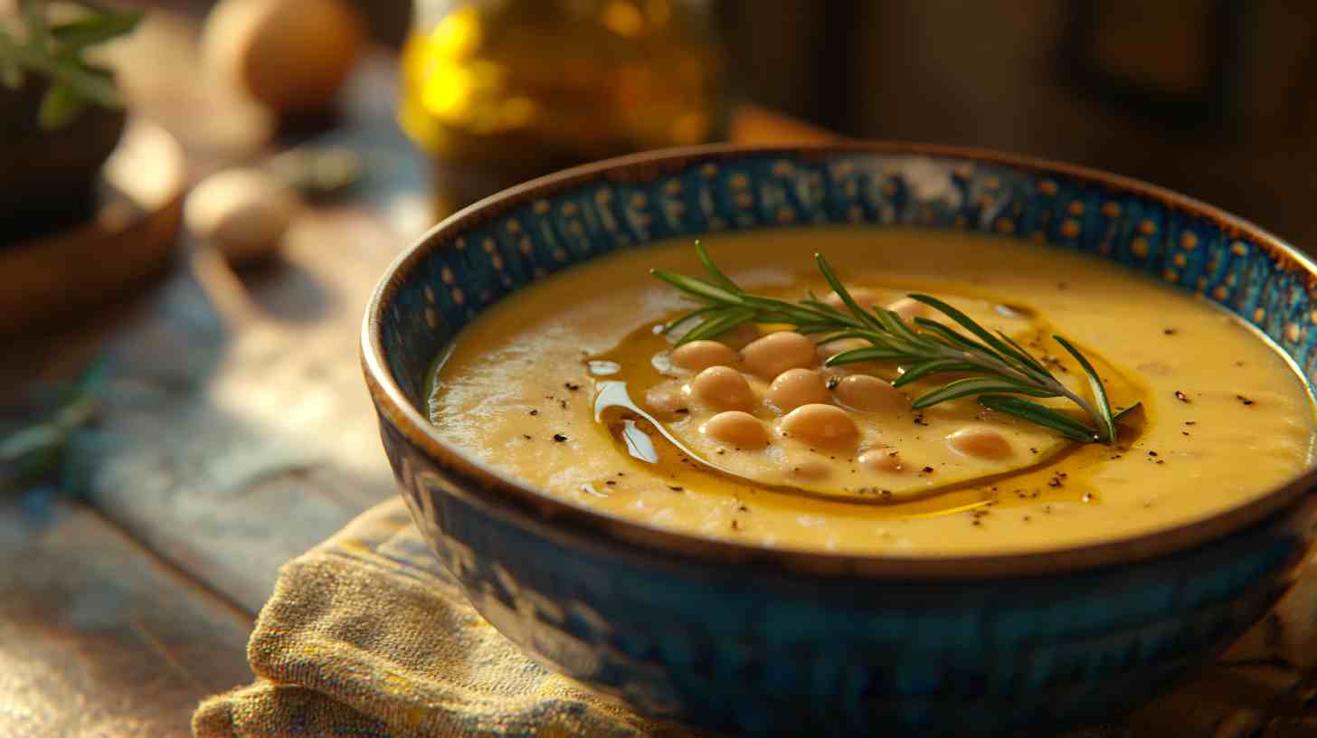 Creamy Cannellini Bean Soup with Garlic and Rosemary