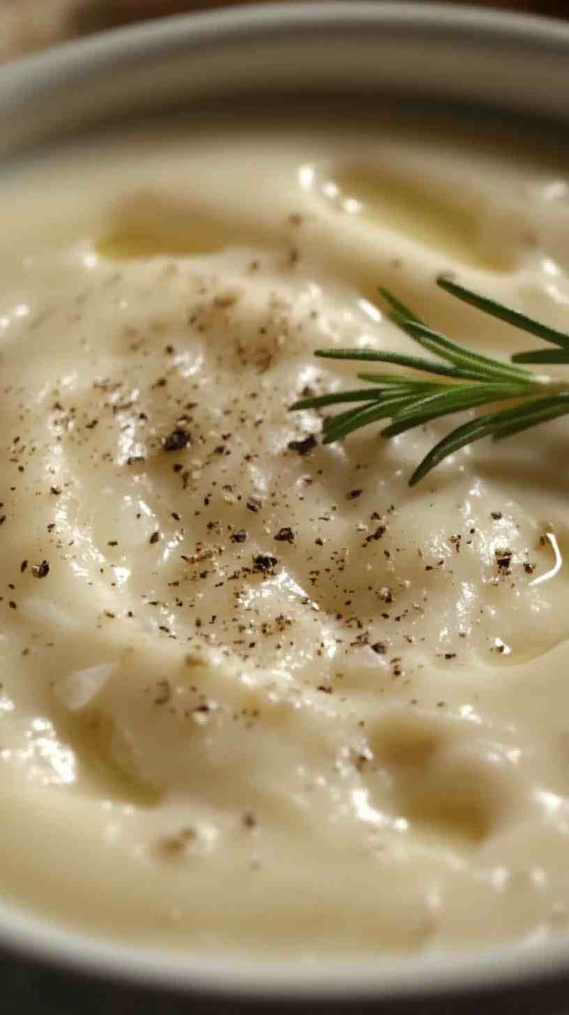Creamy Cannellini Bean Soup with Garlic and Rosemary
