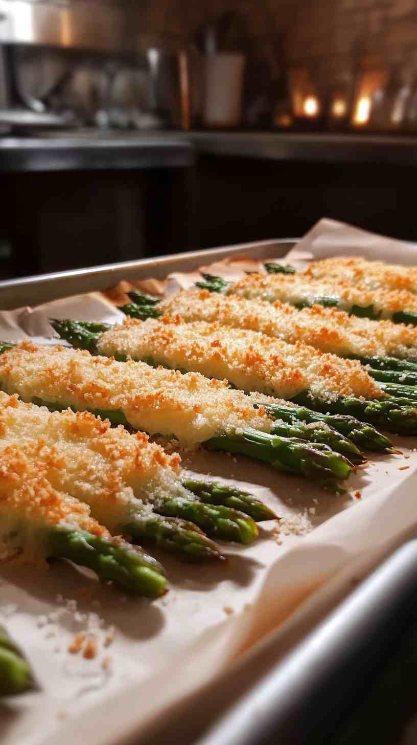 Crispy Air Fryer Asparagus with Parmesan Crust