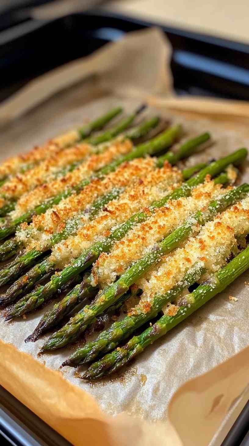 Crispy Air Fryer Asparagus with Parmesan Crust