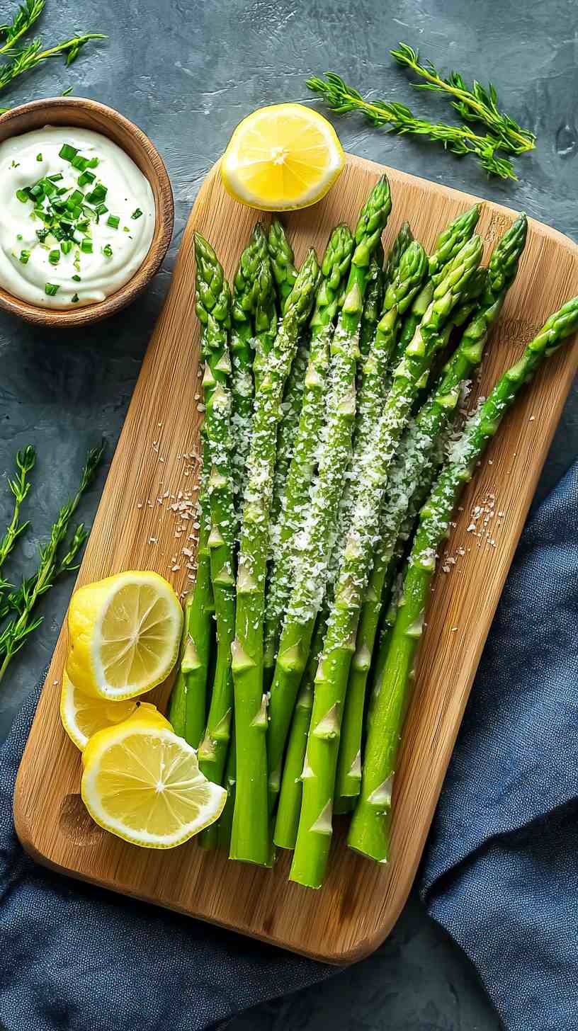 Crispy Air Fryer Asparagus with Parmesan Crust