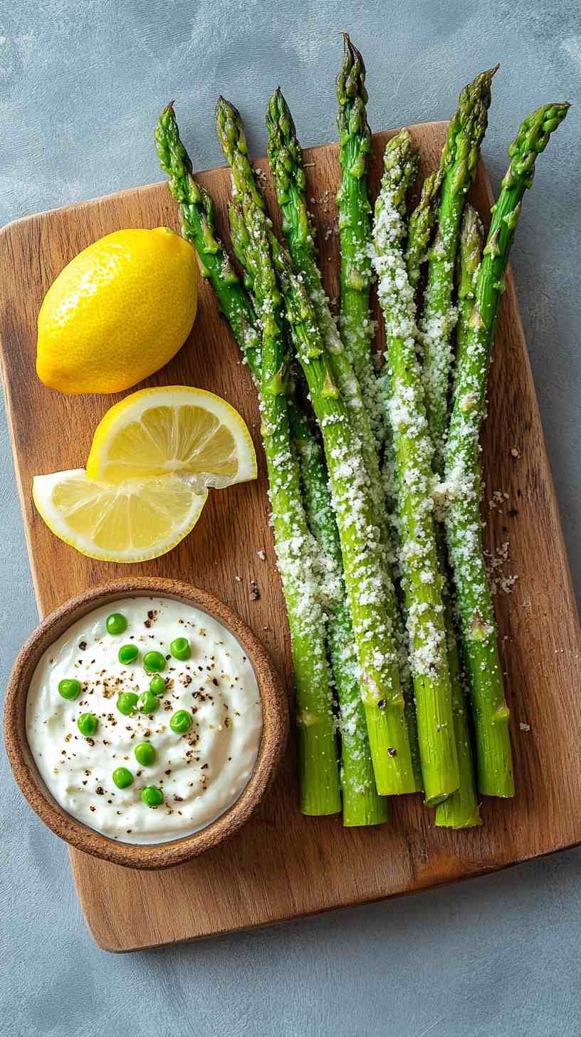 Crispy Air Fryer Asparagus with Parmesan Crust