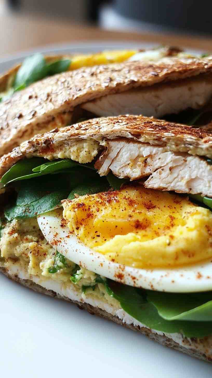 Egg & Avocado Whole Grain Toast Gym Meal