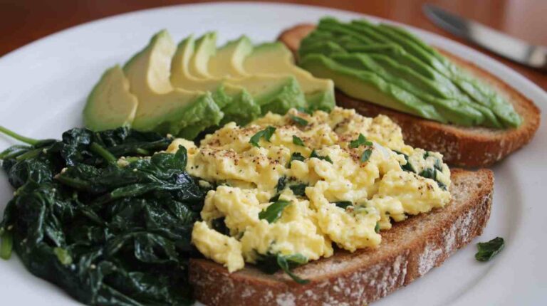Egg & Avocado Whole Grain Toast Gym Meal