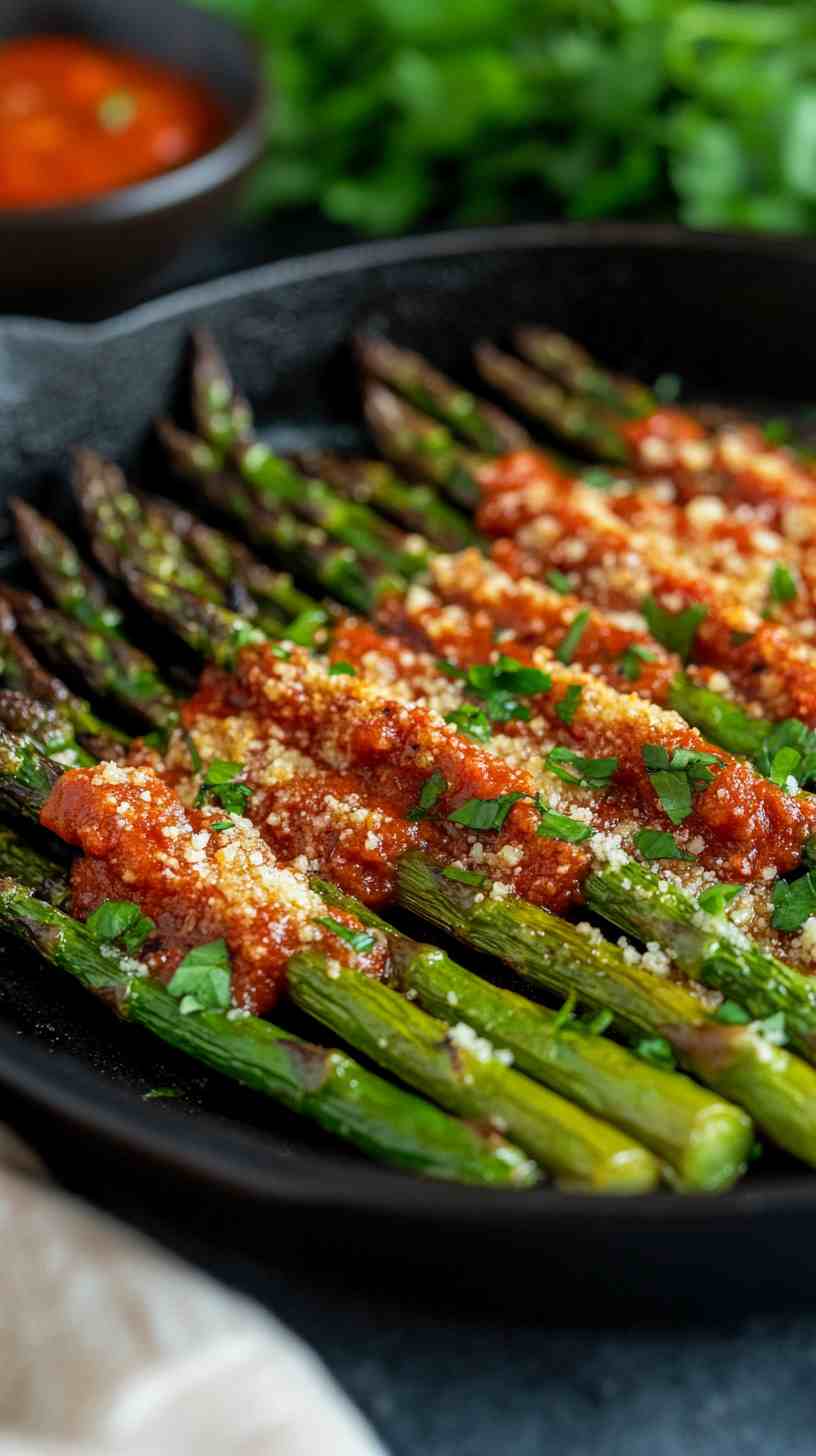 Garlic Parmesan Air Fried Asparagus