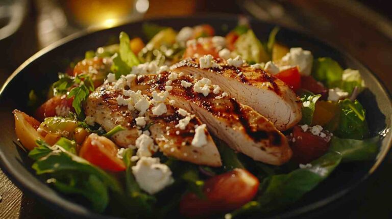Greek Salad with Grilled Chicken and Feta