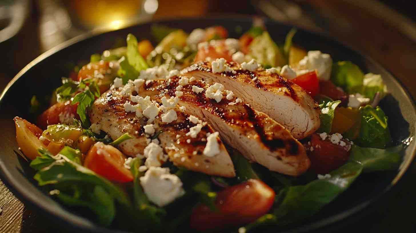 Greek Salad with Grilled Chicken and Feta