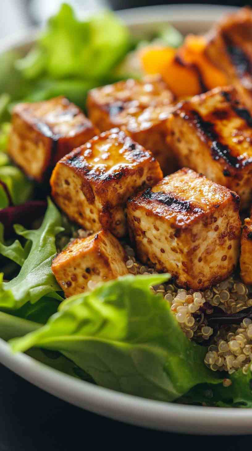 Grilled Tofu & Quinoa Salad Gym Meal