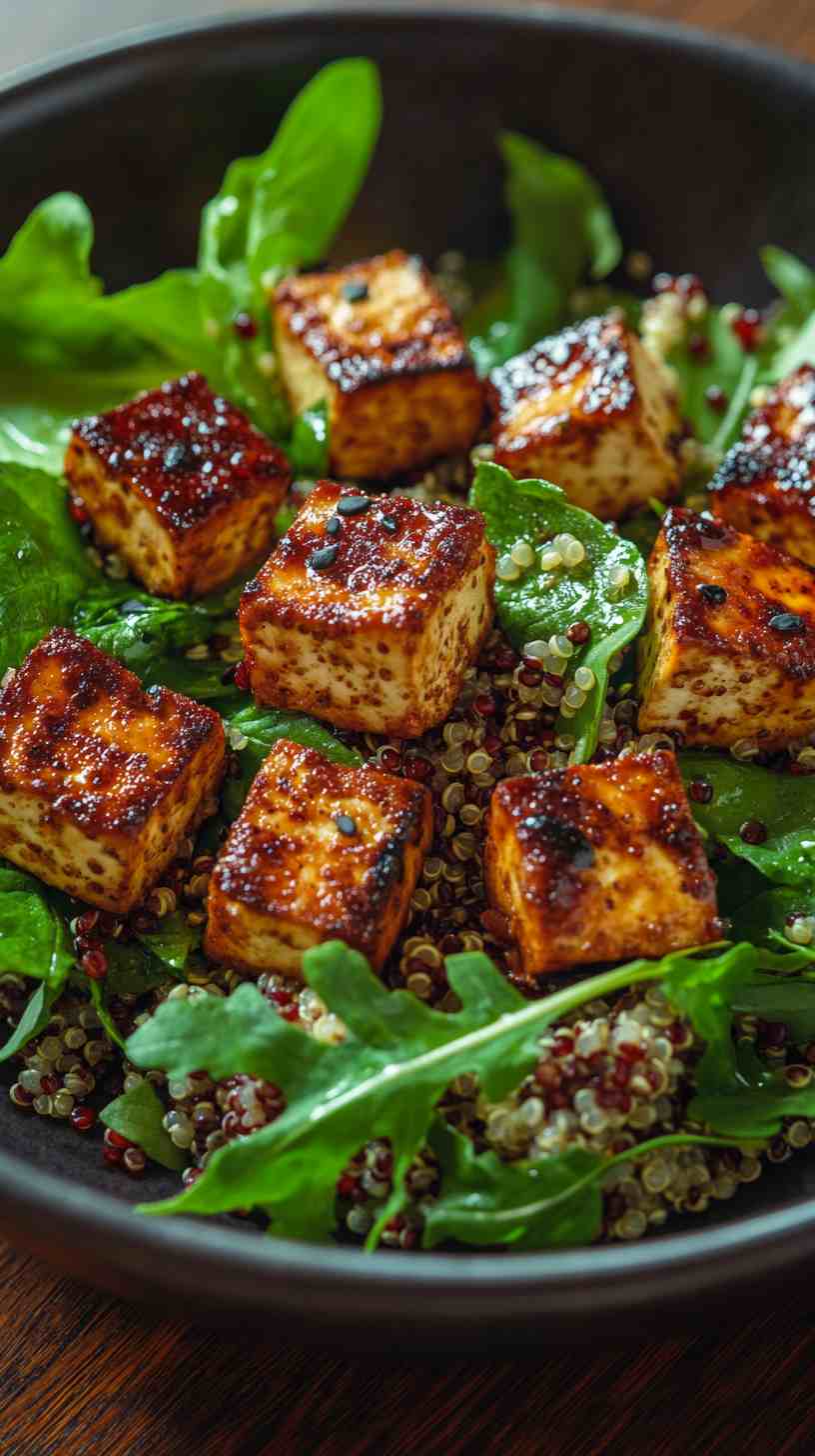 Grilled Tofu & Quinoa Salad Gym Meal