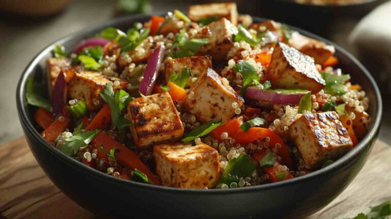 Grilled Tofu & Quinoa Salad Gym Meal