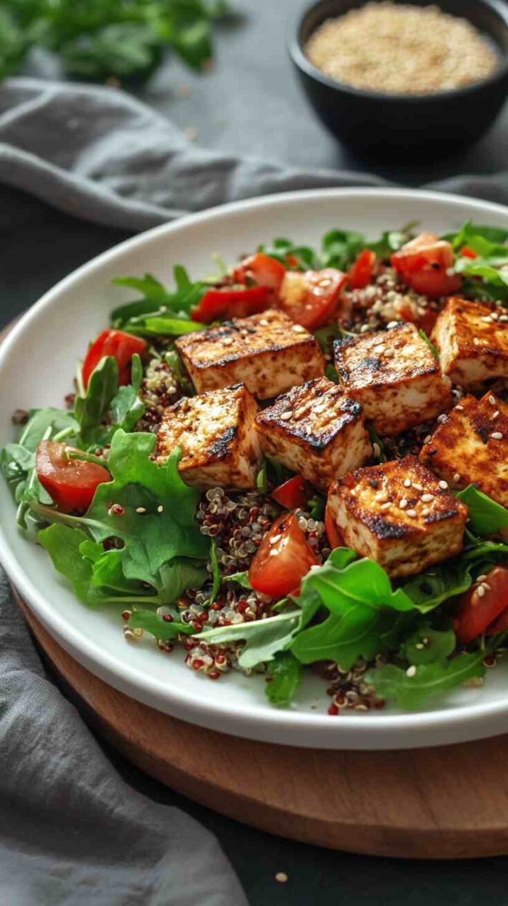 Grilled Tofu & Quinoa Salad Gym Meal