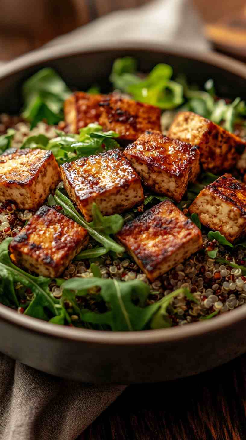 Grilled Tofu & Quinoa Salad Gym Meal