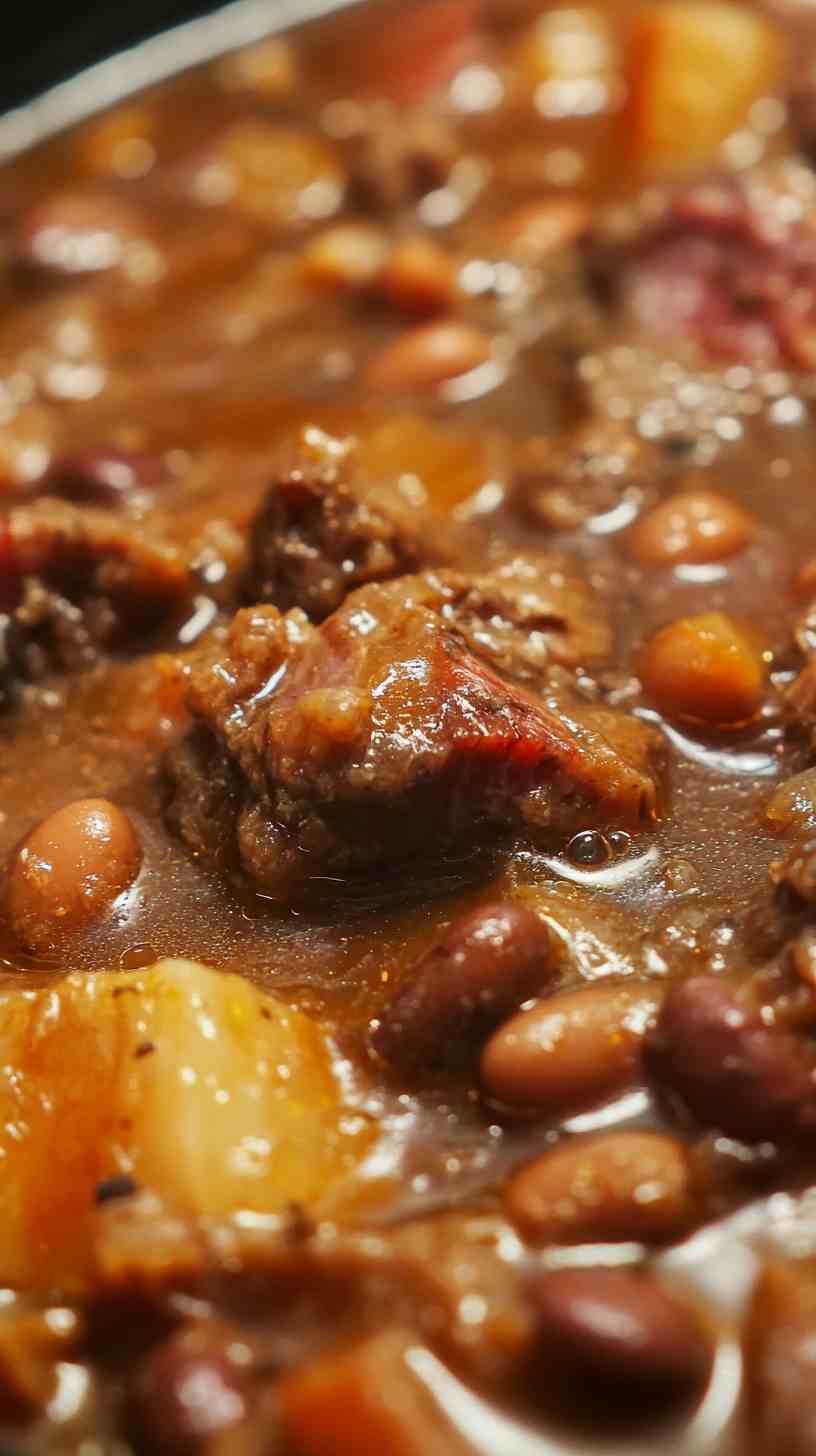 Hearty Crock Pot Bean and Ham Soup