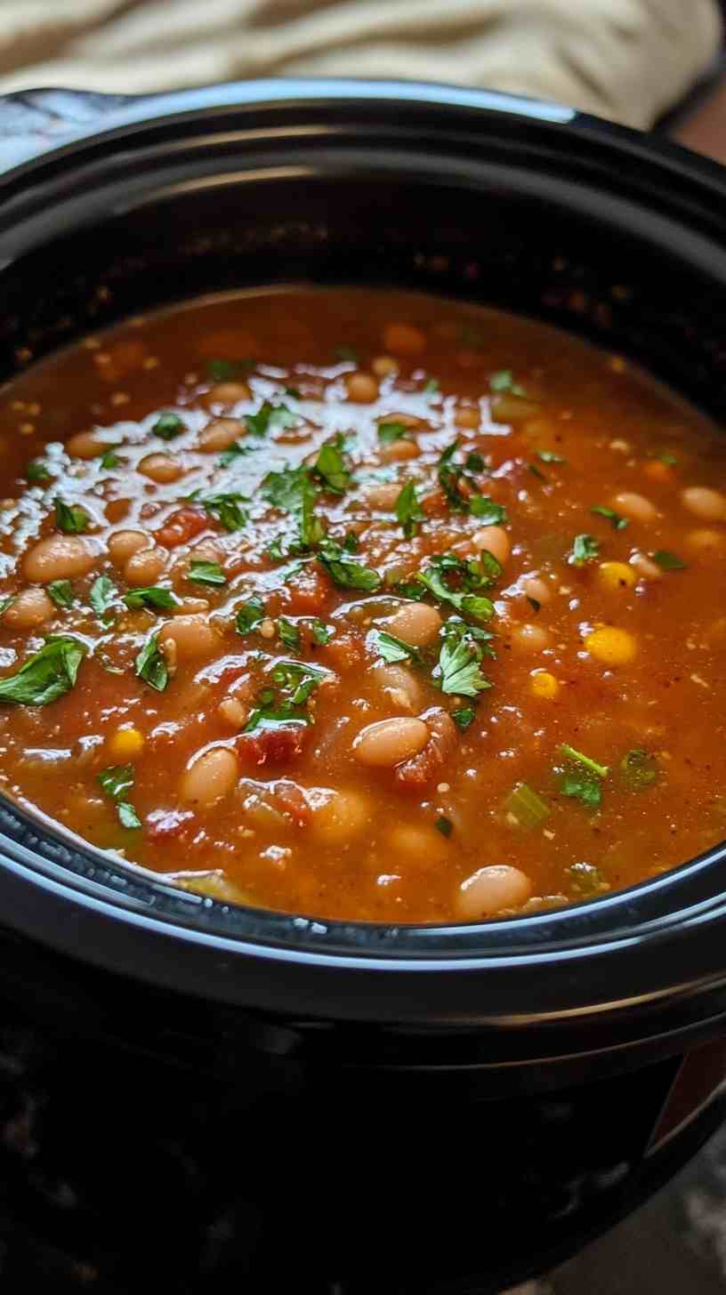 Hearty Crock Pot Bean and Ham Soup