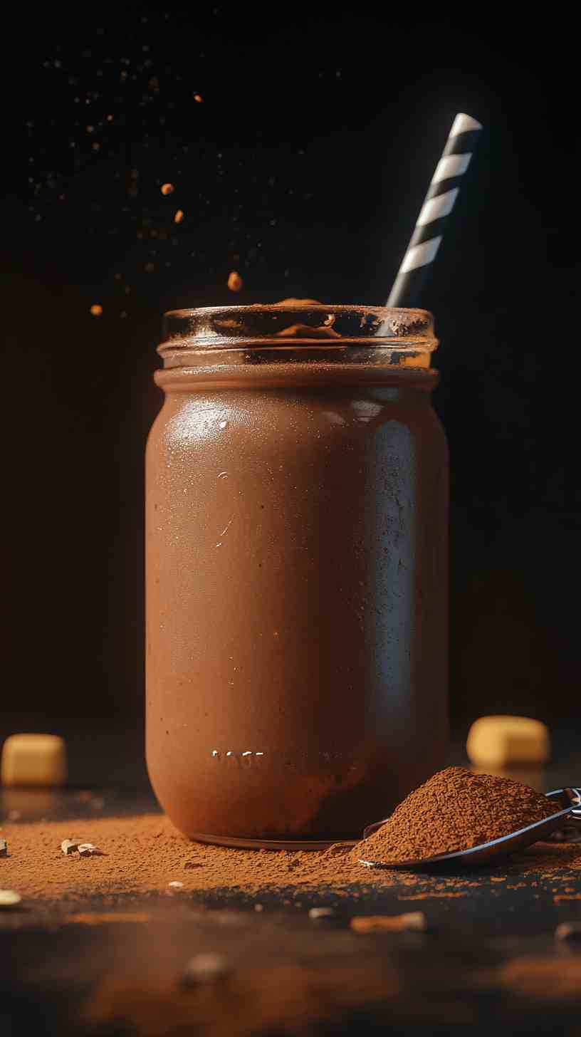 High-Protein Chocolate Recovery Shake Gym Meal