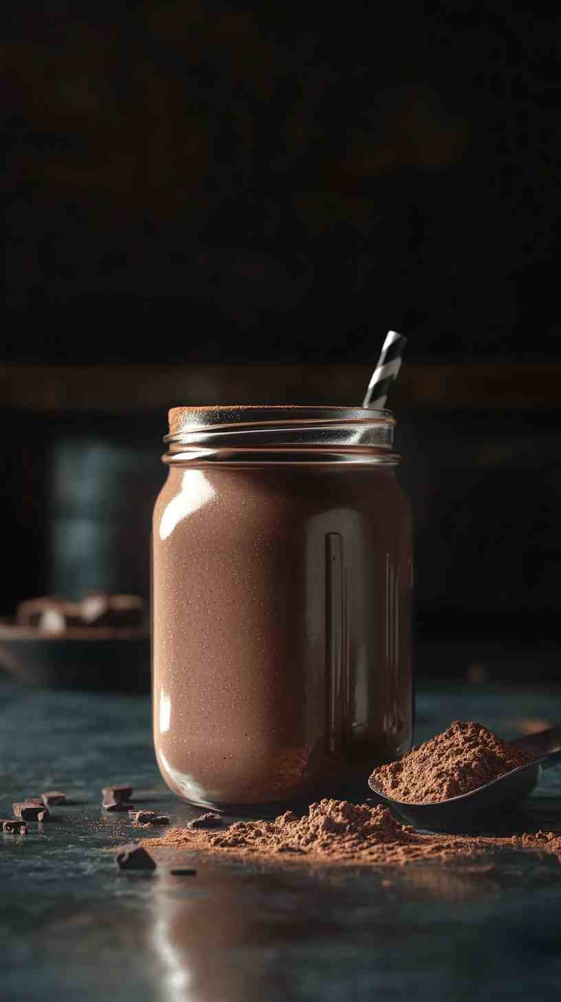 High-Protein Chocolate Recovery Shake Gym Meal