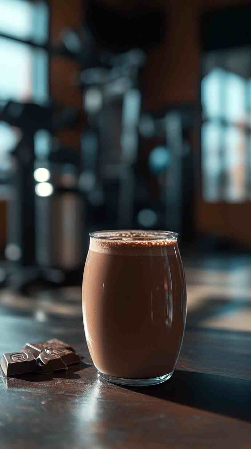High-Protein Chocolate Recovery Shake Gym Meal