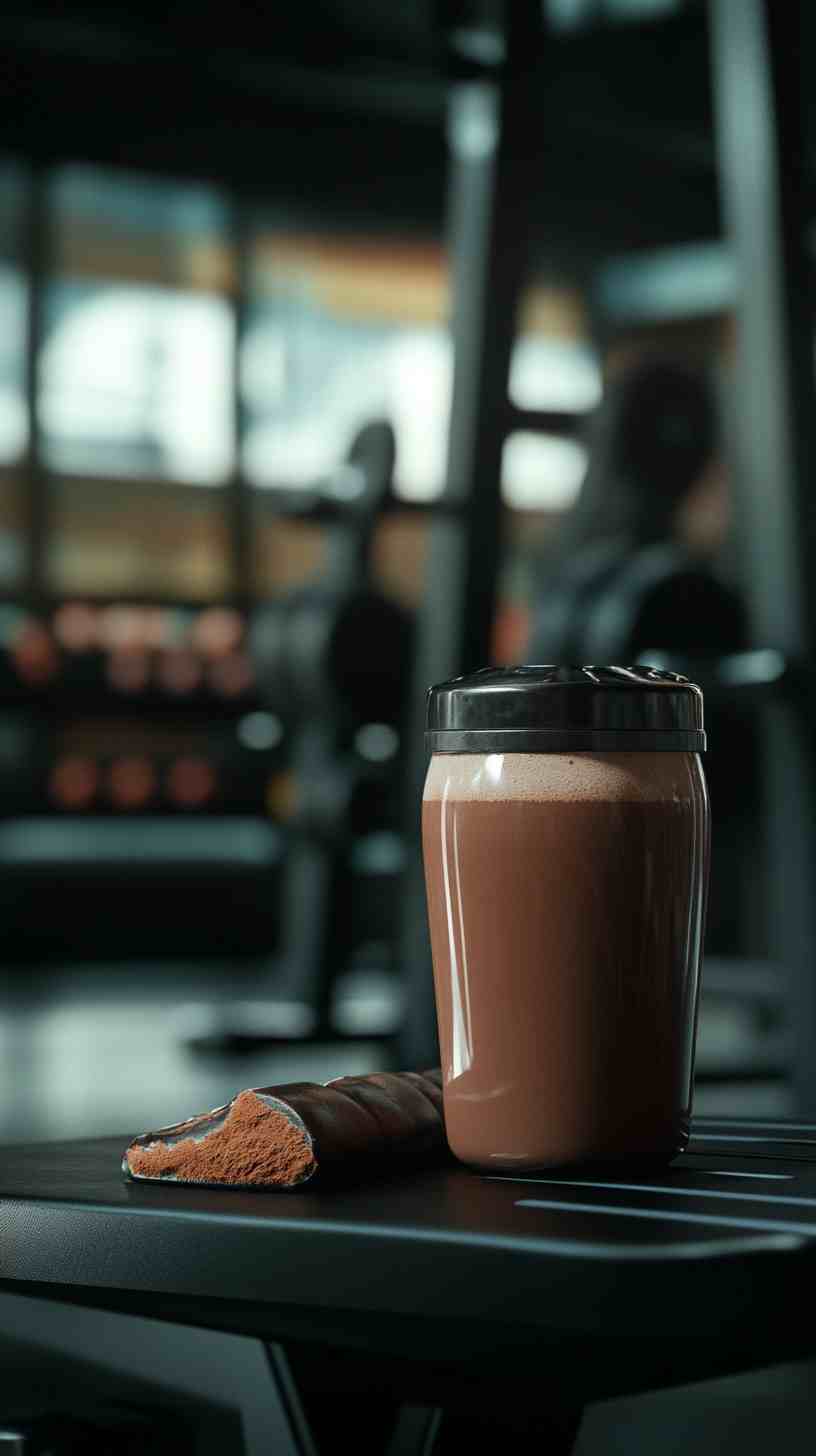 High-Protein Chocolate Recovery Shake Gym Meal