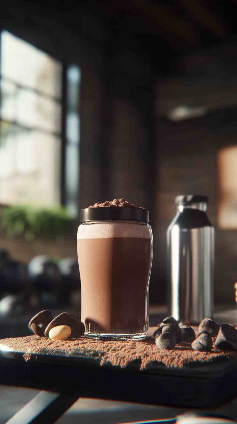 High-Protein Chocolate Recovery Shake Gym Meal