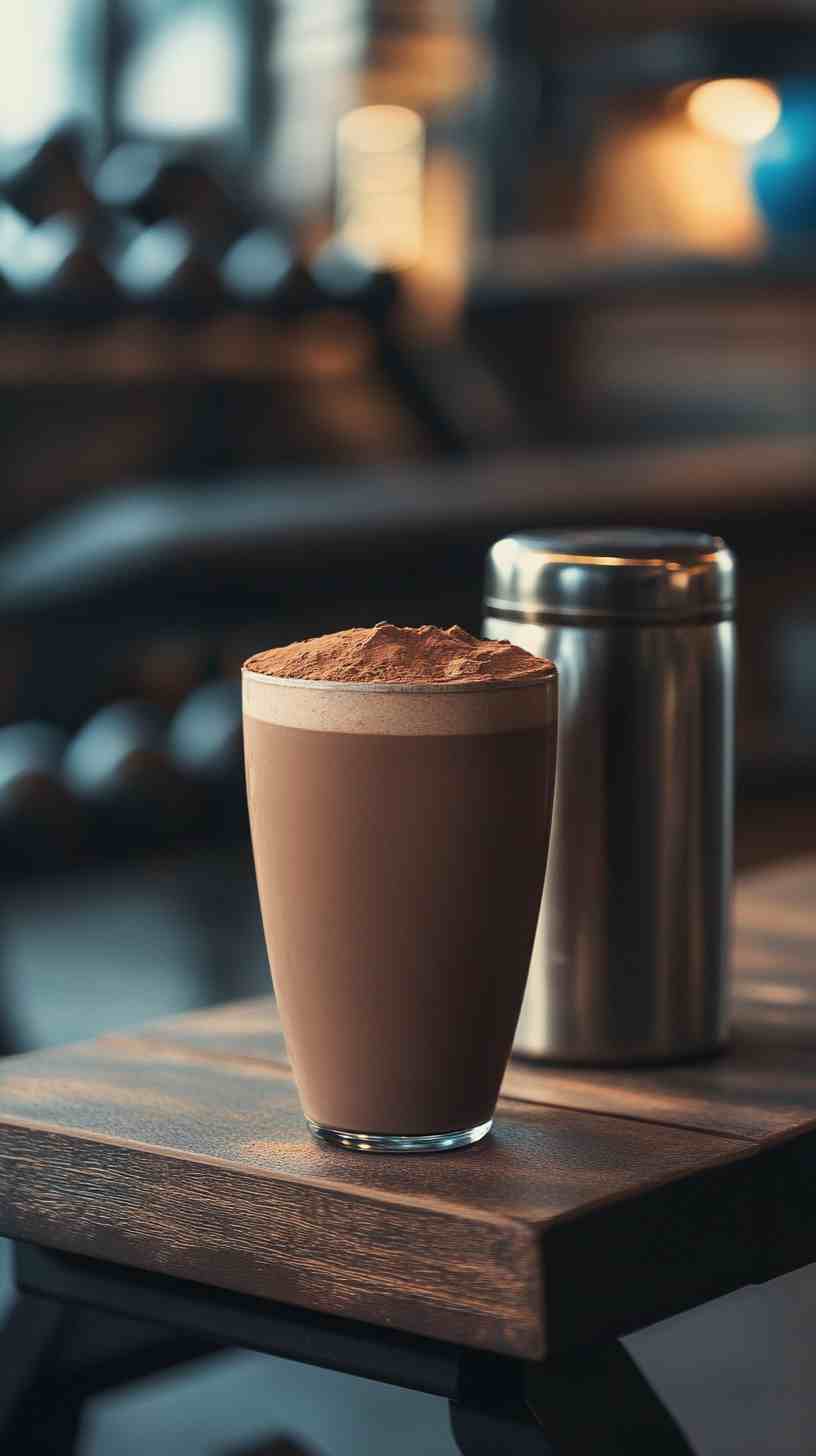High-Protein Chocolate Recovery Shake Gym Meal