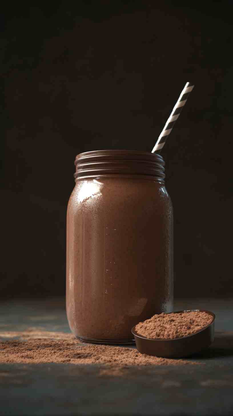 High-Protein Chocolate Recovery Shake Gym Meal
