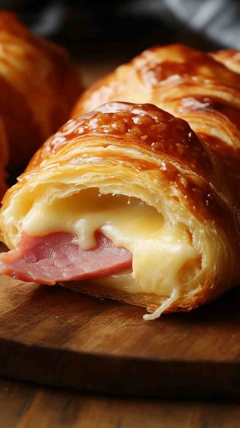 Honey-Glazed Ham Croissants