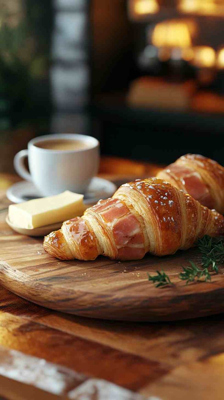 Honey-Glazed Ham Croissants