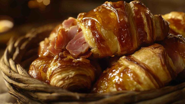 Honey-Glazed Ham Croissants