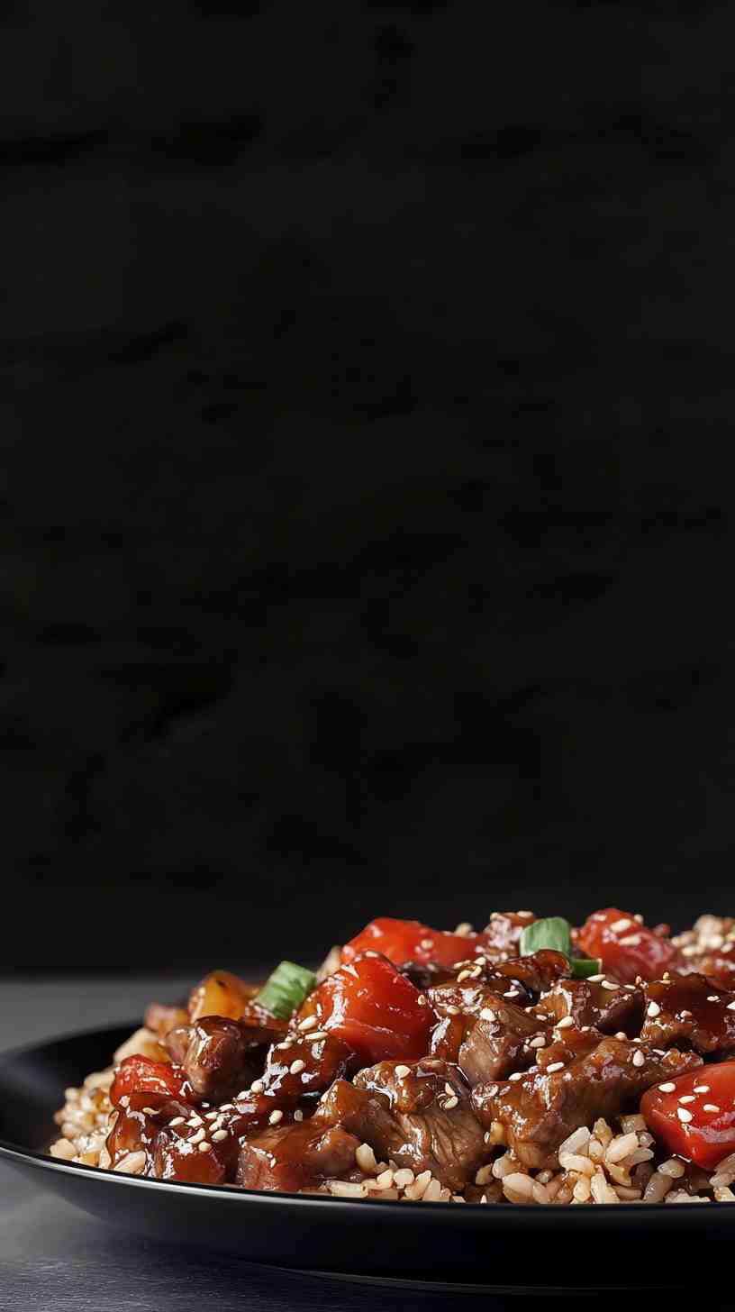 Lean Beef & Brown Rice Stir-Fry Gym Meal
